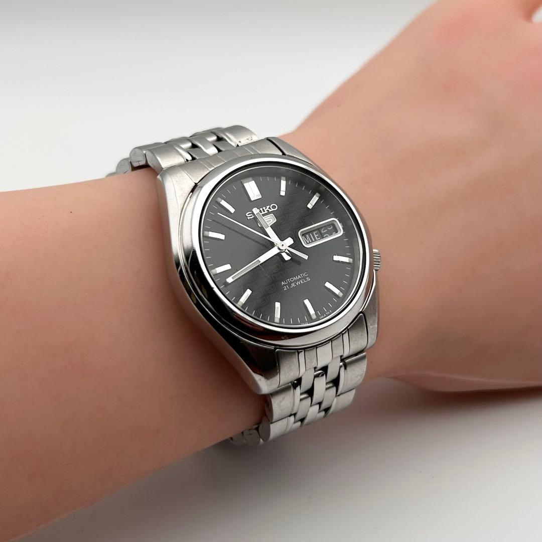 【稼働】SEIKO 5 セイコー 7S26-01V0 自動巻き 裏スケ メンズ