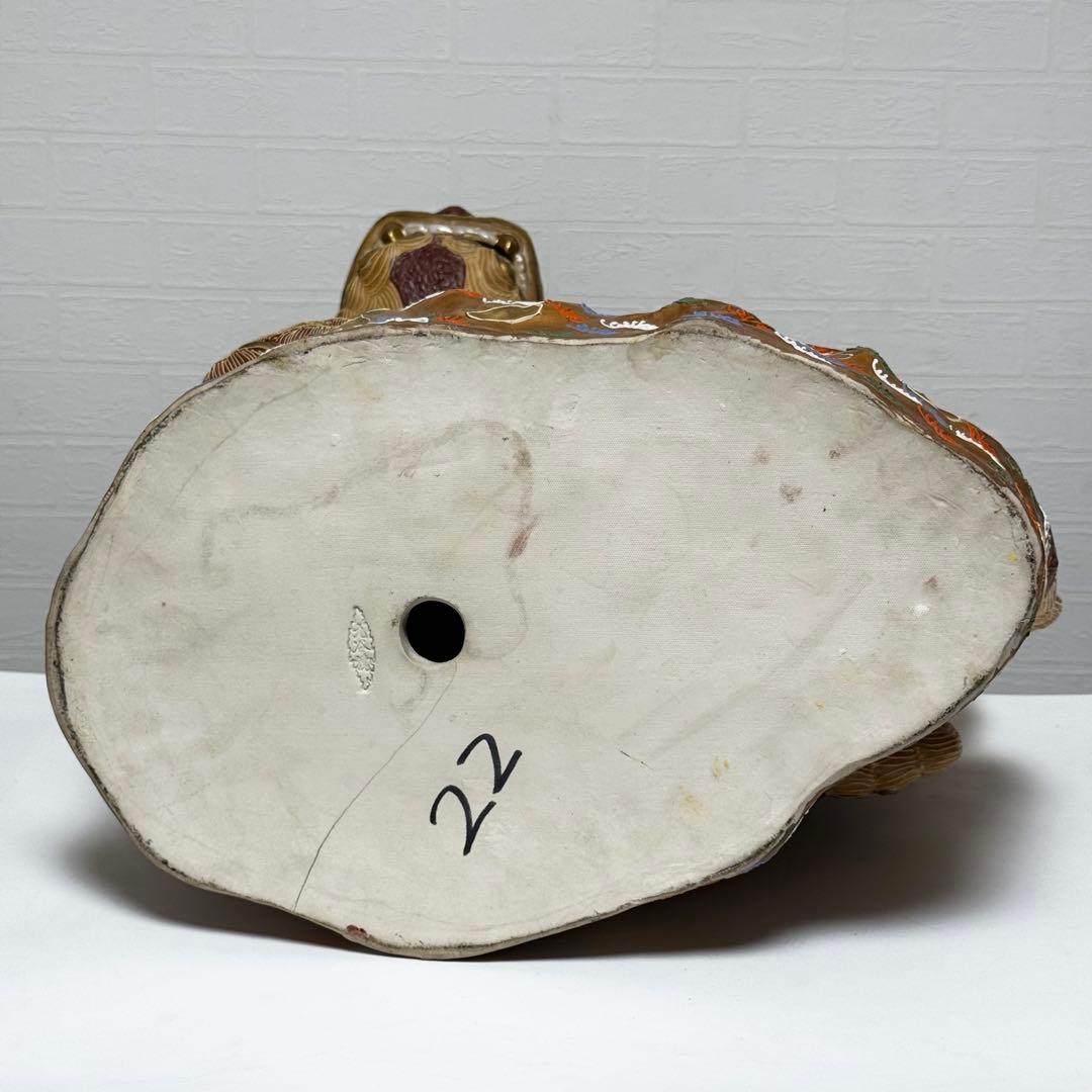 【特大サイズ】九谷焼 唐獅子 宝獅子 高さ約60cm 大型 特大 開運置物