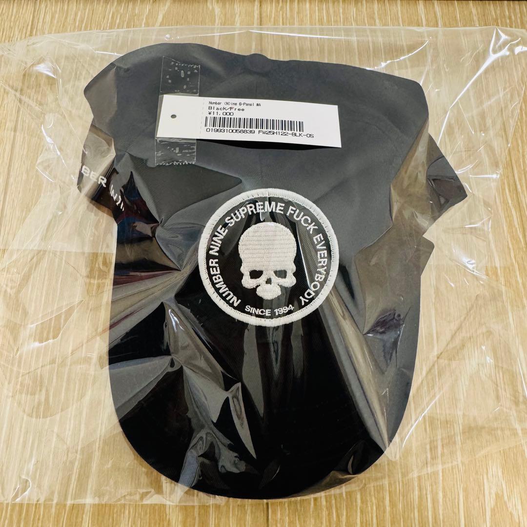 新品 Supreme Number Nine 6Panel ブラック キャップ