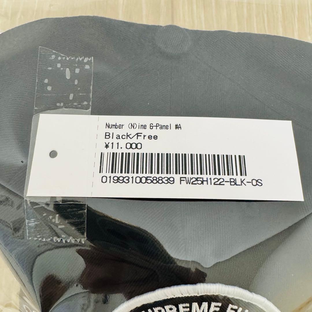 新品 Supreme Number Nine 6Panel ブラック キャップ