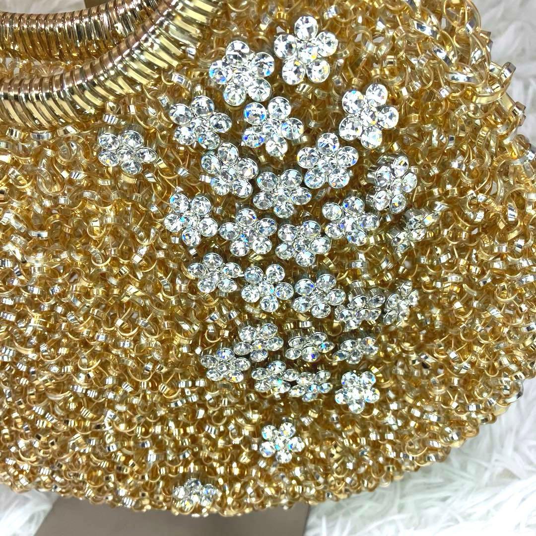 アンテプリマ　ワイヤーバッグ　ハンドバッグ　花型ビジュー　ベタつき無し