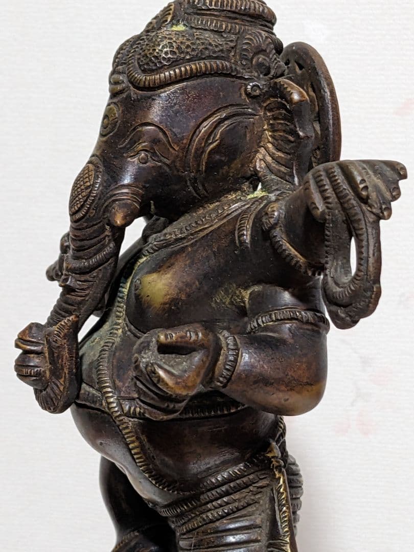 ♦仏教美術 インド 古仏 ガネーシャ 仏像 銅製 コレクション骨董品アンティーク