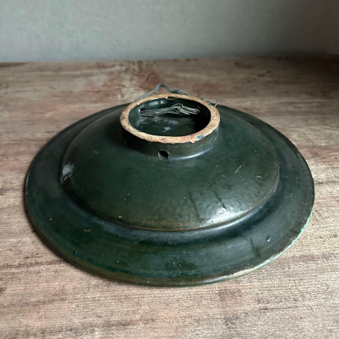 ブルガリア陶器　トロヤン焼　青釉内花柄　壁掛けデザイン　大皿　アンティーク