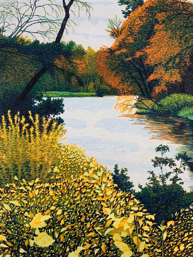 湖 風景画 （P）