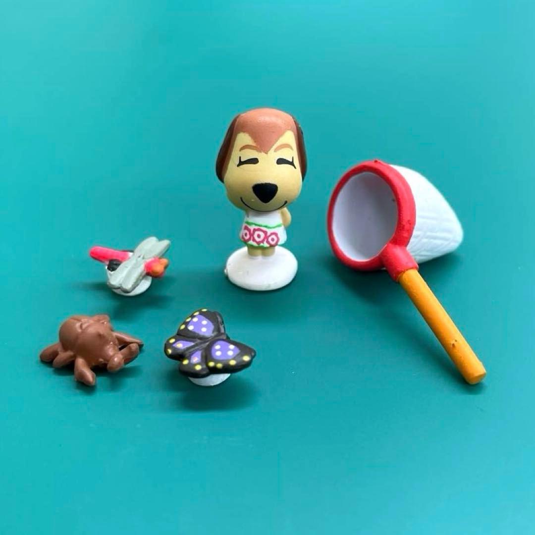 どうぶつの森 森をつくろう！ F-27 マロン 虫取り網 昆虫 フィギュア5種