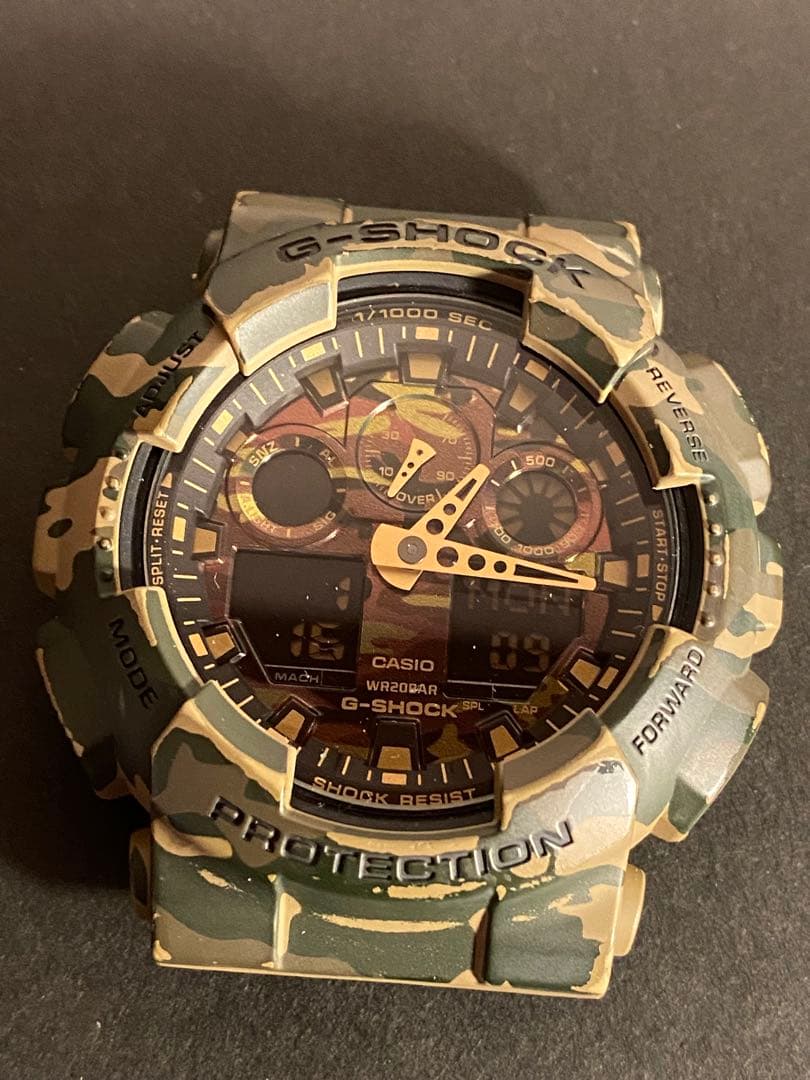 【生産終了品　希少極美品　電池新品】 G-SHOCK GA-100CM カモフラ