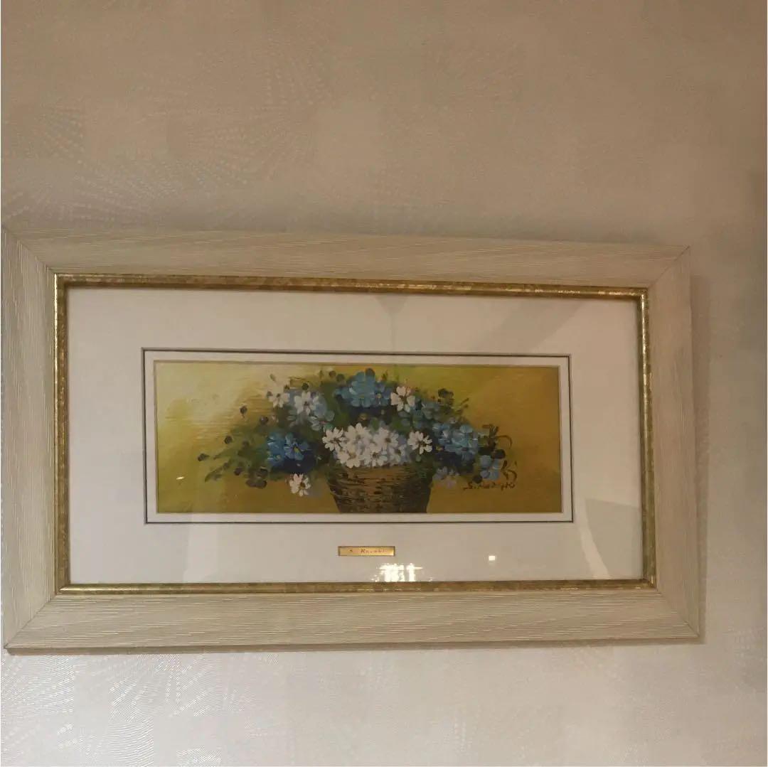 絵画油彩 花　真作保証