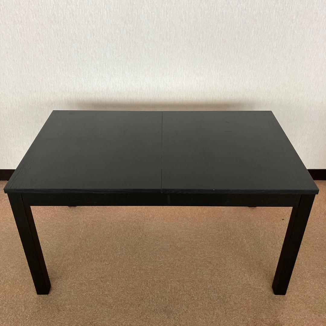 IKEA イケア　伸長式ダイニングテーブル　BJURSTA ブラック　③