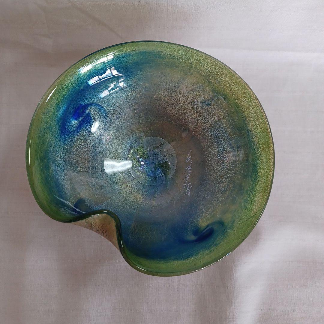 ガラス抹茶碗(富山ガラス工房)