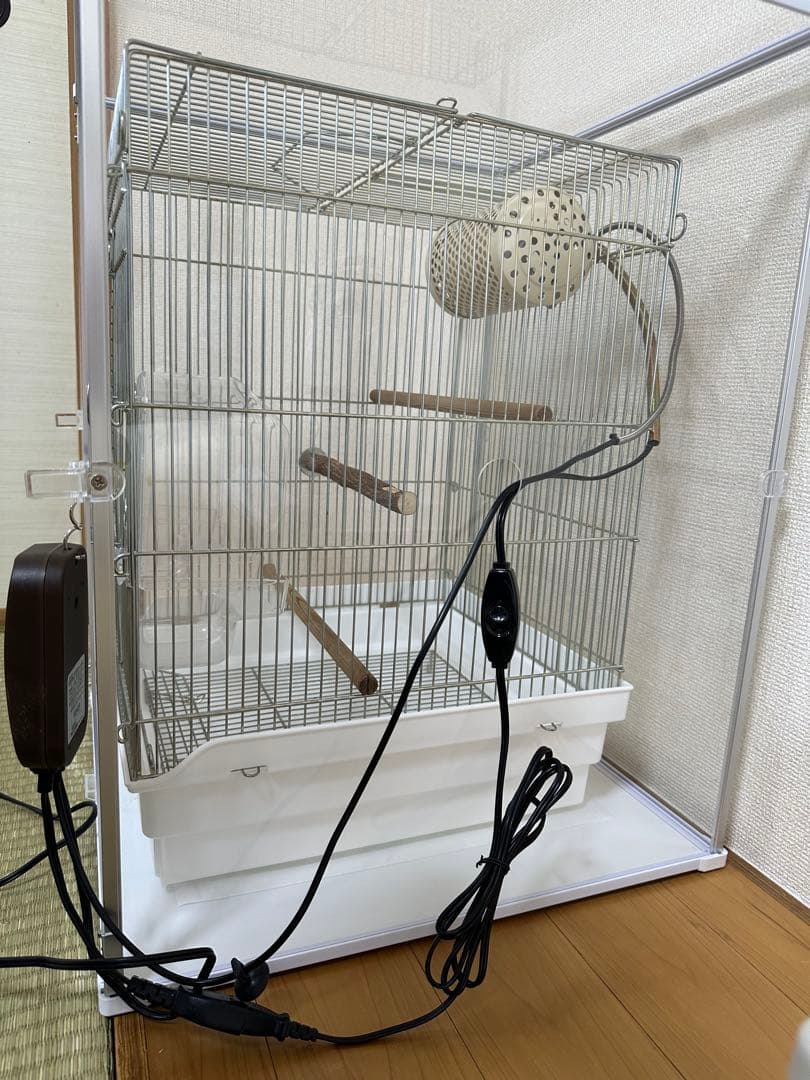 HOEI 35手のりG鳥ケージ＋アクリル保温カバー