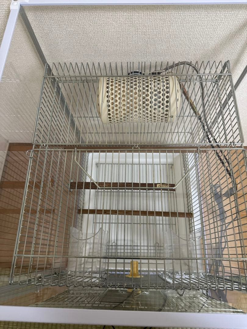 HOEI 35手のりG鳥ケージ＋アクリル保温カバー