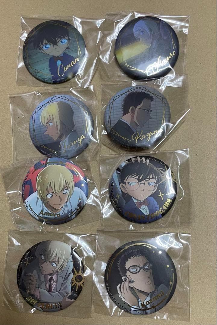 名探偵コナン 缶バッジ 安室透＆江戸川コナン 1DAY 執行人 トムス