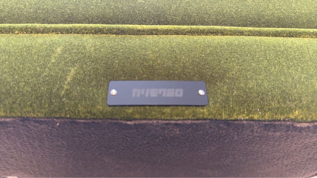 美品　カリモク60 オットマン モケットグリーン