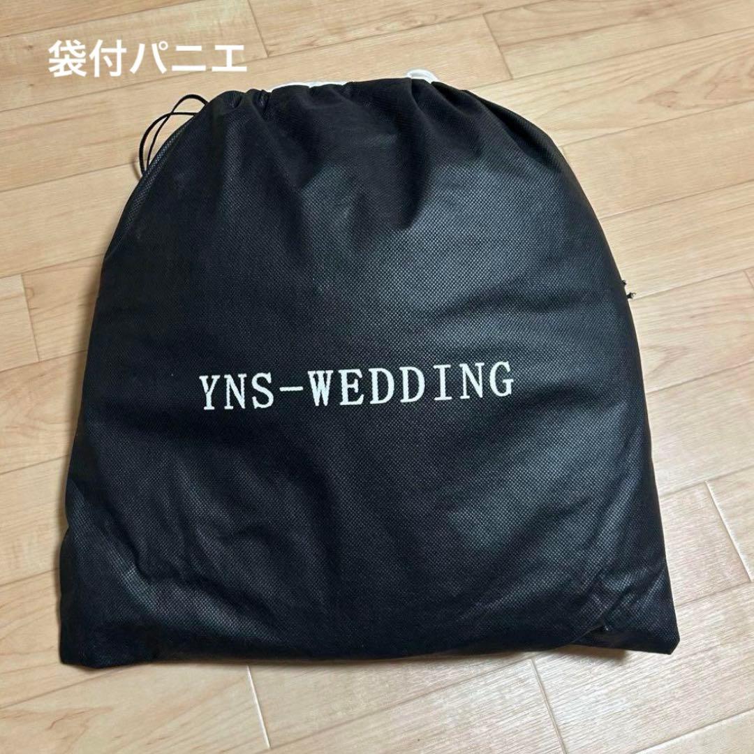 カラードレス 水色 ワンショルダー ストール・パニエ付 ウェディング 結婚式