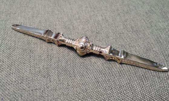 【修縁堂】逸品 密教法器 弘法大師 独鈷杵 金剛杵 真鍮製 仏教美術