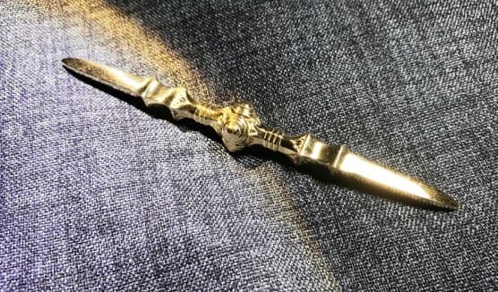 【修縁堂】逸品 密教法器 弘法大師 独鈷杵 金剛杵 真鍮製 仏教美術