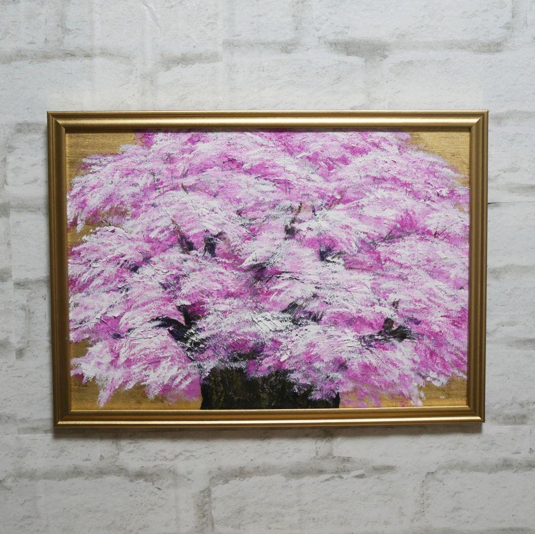 油絵 油彩 油彩画 絵画 絵【桜の大樹】