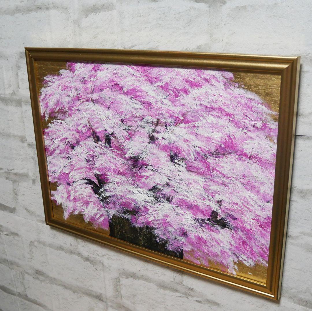 油絵 油彩 油彩画 絵画 絵【桜の大樹】