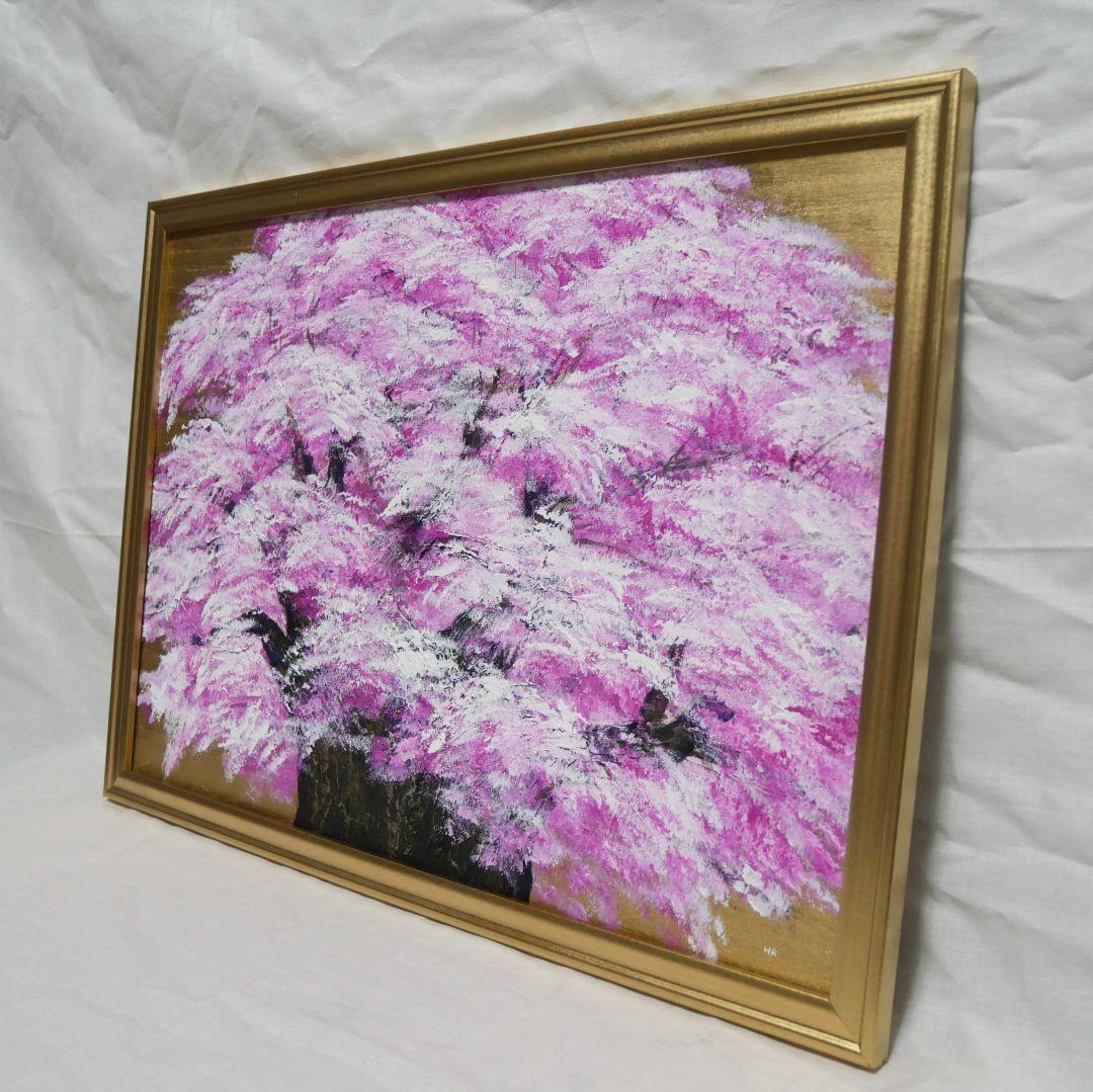 油絵 油彩 油彩画 絵画 絵【桜の大樹】