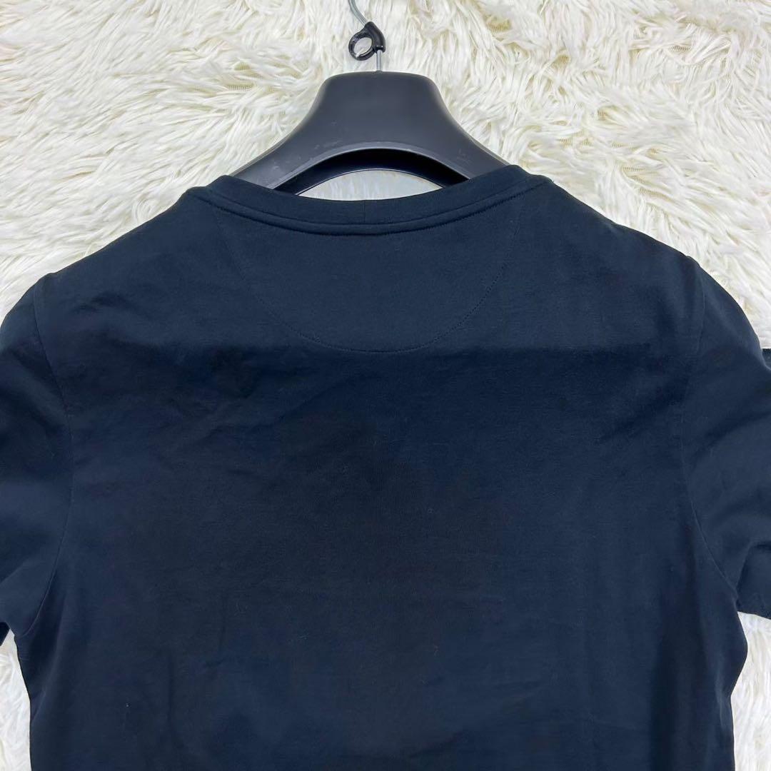 良品　フェンディ　モンスターアイ　半袖Tシャツ コットン　ブラック　XS