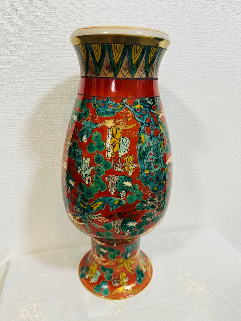 九谷燒 木米 花瓶 新品未使用品