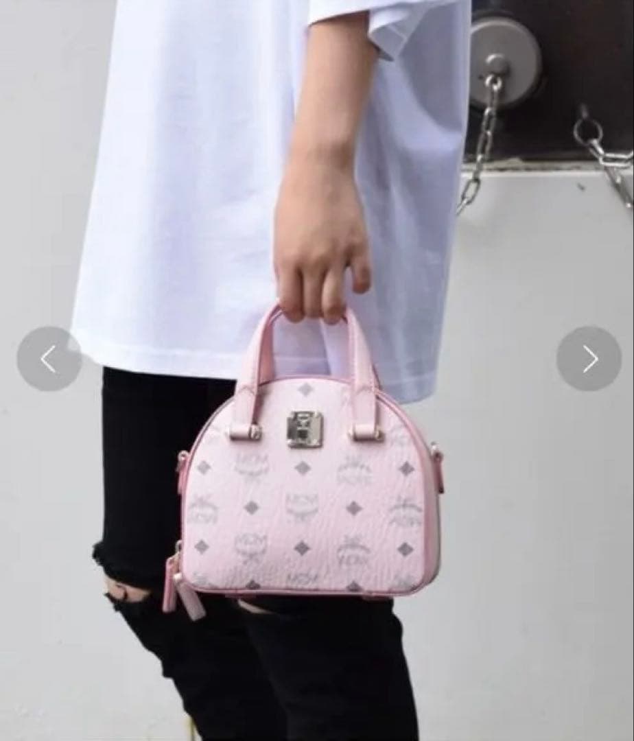 MCM パウダーピンク ショルダーバッグ