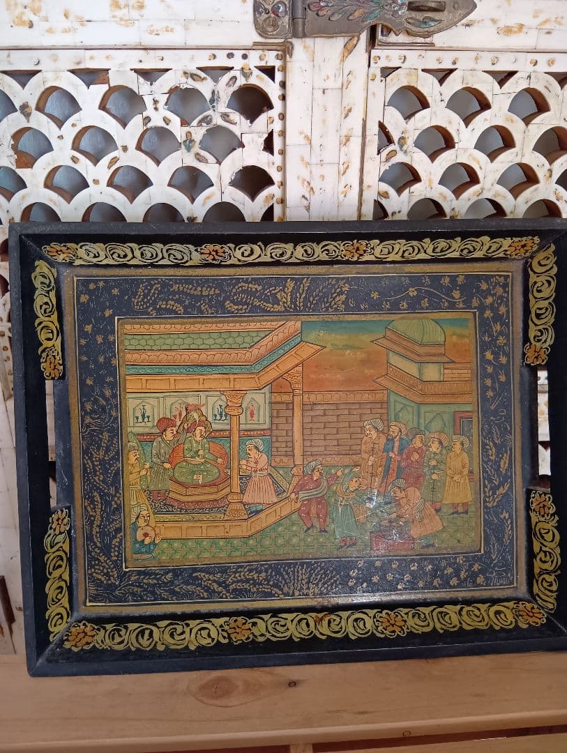 タージ-マハル ミニチュア置物　マハラジャおぼん　アンティーク ハンドメイド