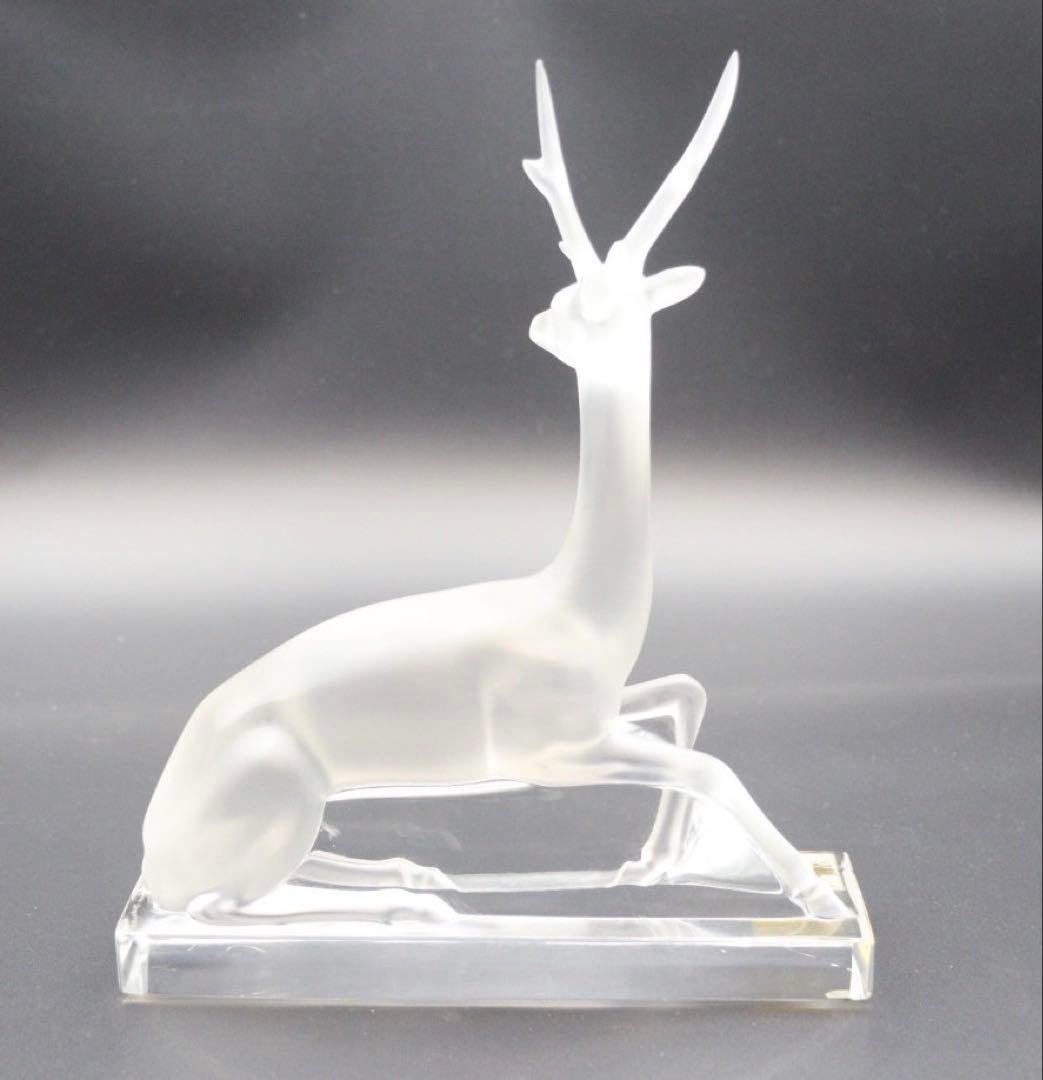 ラリック　LALIQUE 鹿　フィギュリン　クリスタル　置物