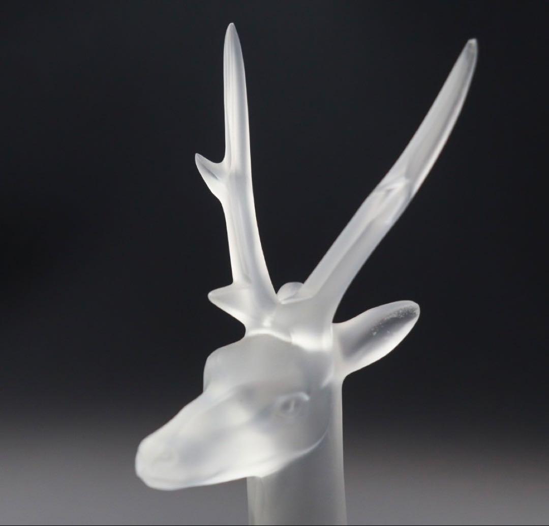 ラリック　LALIQUE 鹿　フィギュリン　クリスタル　置物