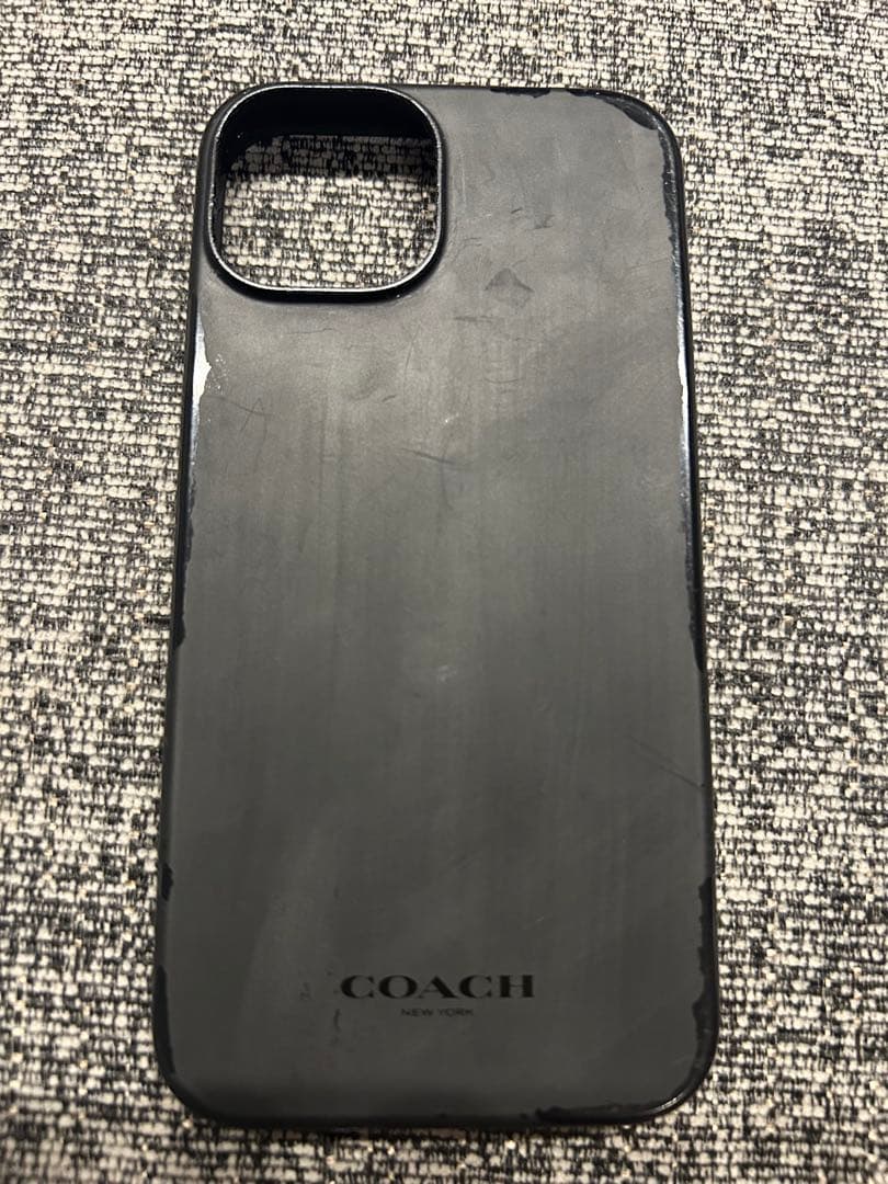iPhone14 COACH ブラック 手帳型ケースとハードケース セット