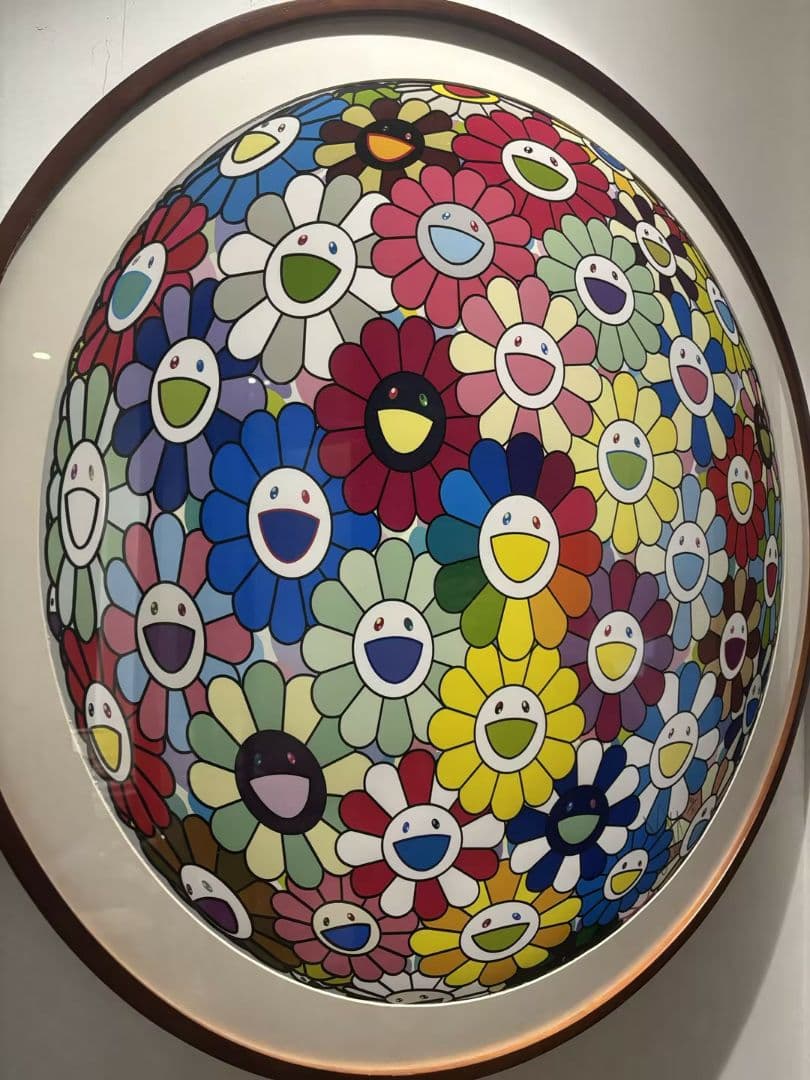 村上隆「お花畑の中に顔をうずめる」フラワー ポスター