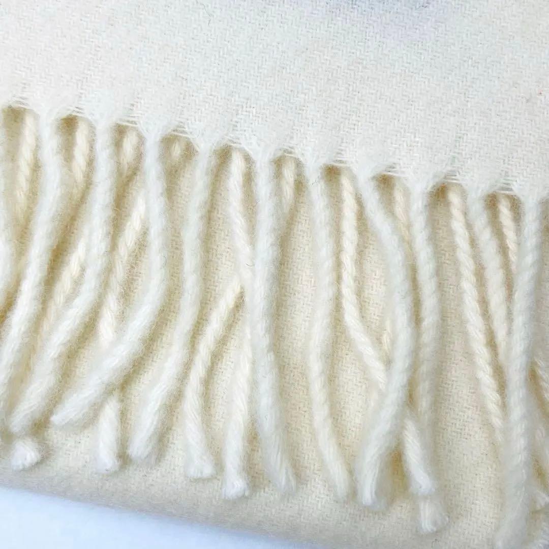 未使用 Vivienne ヴィヴィアン オーヴ 刺繍 ウール マフラー オフ