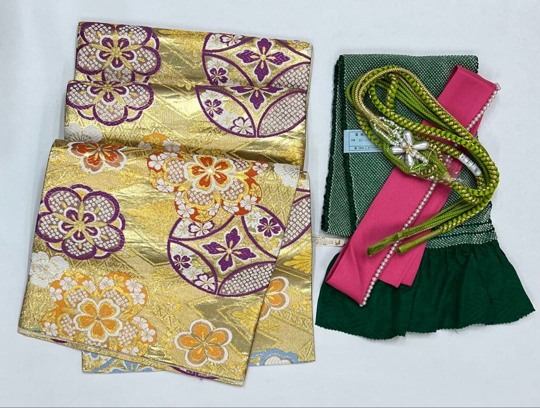 振り袖　フルセット　別誂長襦袢付　成人式　刺繍入り　銀通し　重ね襟付　659