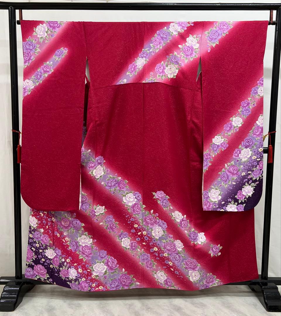 振り袖　フルセット　別誂長襦袢付　成人式　刺繍入り　銀通し　重ね襟付　659