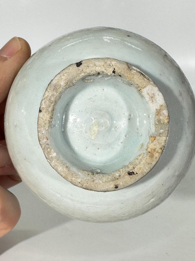 李朝　白磁　杯　茶托　古物　骨董