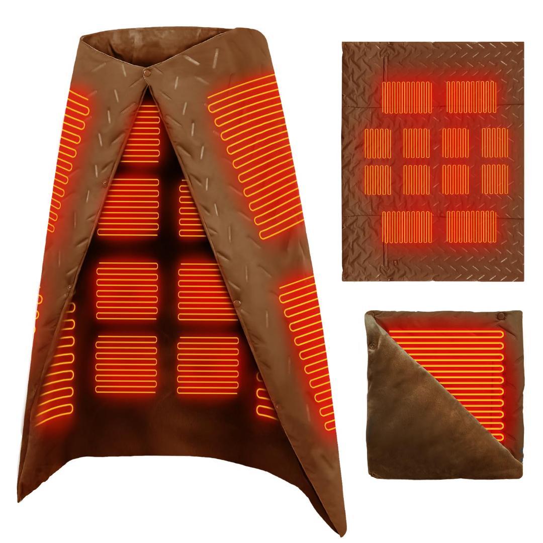 電気毛布 ひざ掛け ブランケット 3段階温度調節