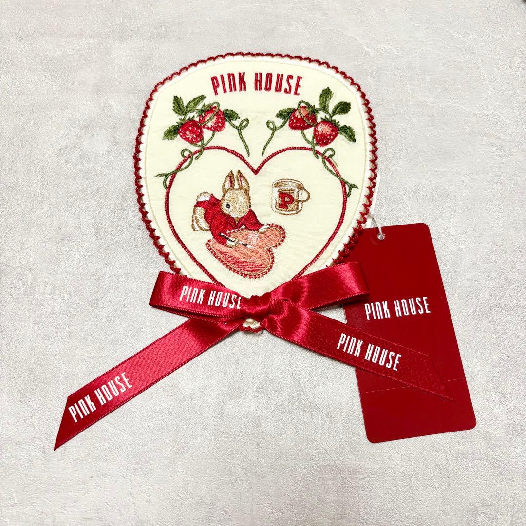 ピンクハウス Rambling Hearts刺繍ワッペン アイボリー