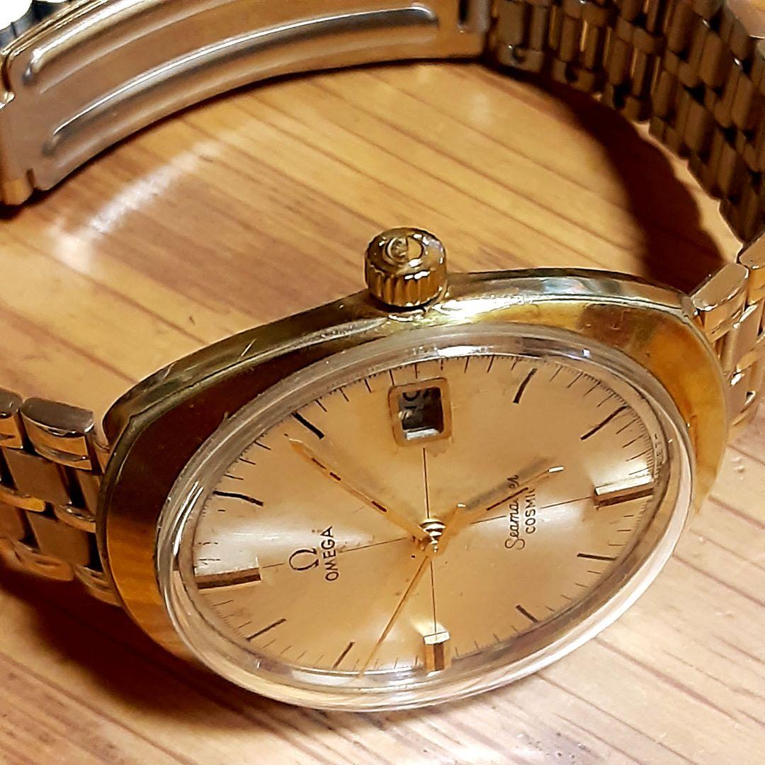 オメガ　シーマスターコスミック　デイト ゴールド　手巻きメンズ腕時計　稼働品