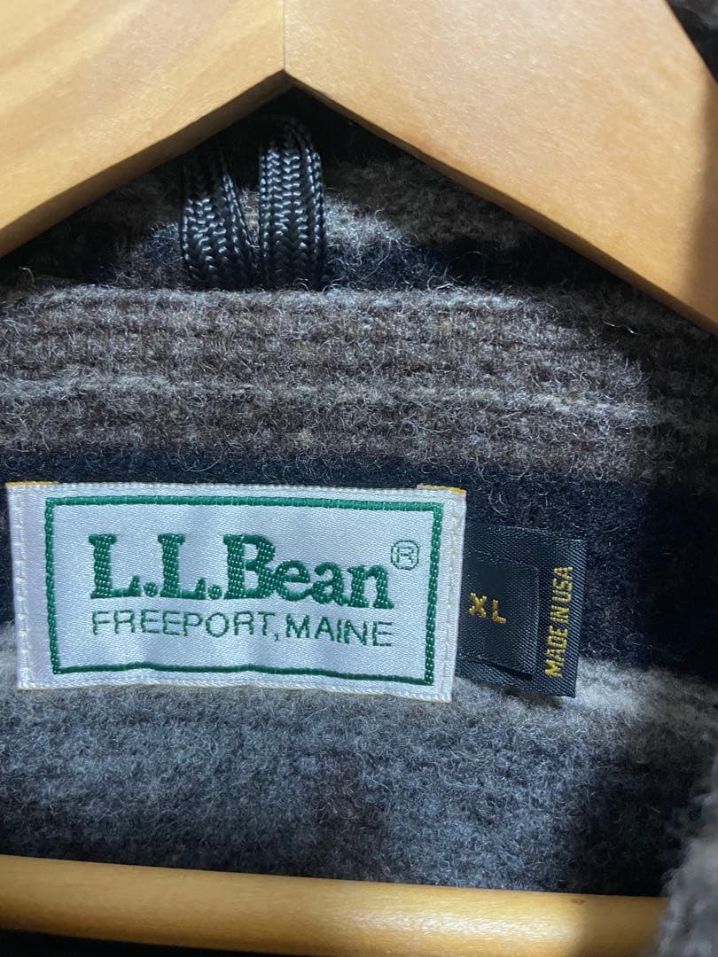 90s L.L.Bean ネイティブ柄 ウール混紡ジャケット コート XL 総柄