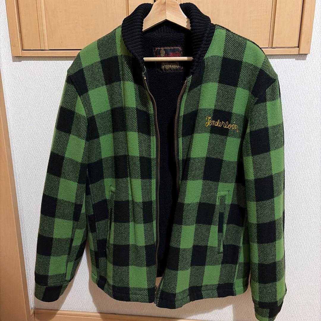 テンダーロインランバージャックジャケット黒✖️緑　L
