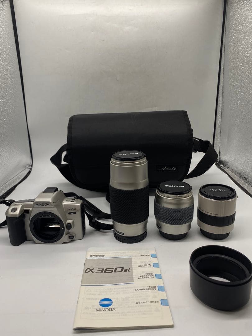 ミノルタ α-360si 望遠レンズ テレコン Aostaバッグ 豪華セット