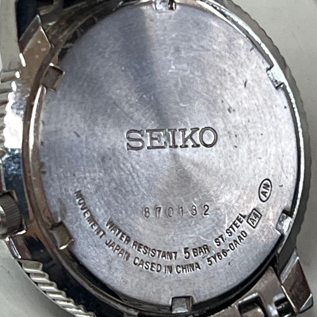 SEIKO セイコー 5Y66-0AA0 デイデイト 黒文字盤 クオーツ 腕時計