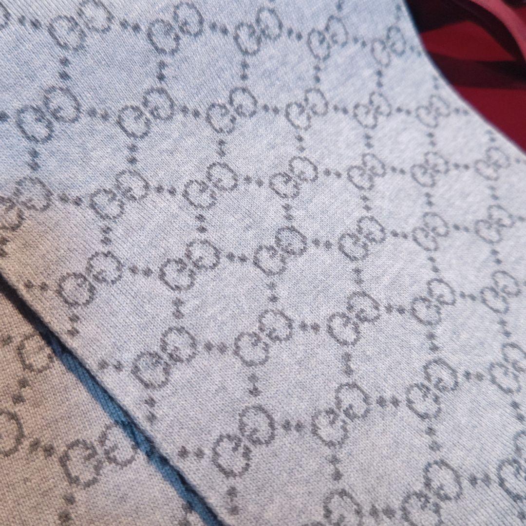 ❤極美品箱付❤GUCCI マフラー ストール スカーフ❤人気ライトグレー❤