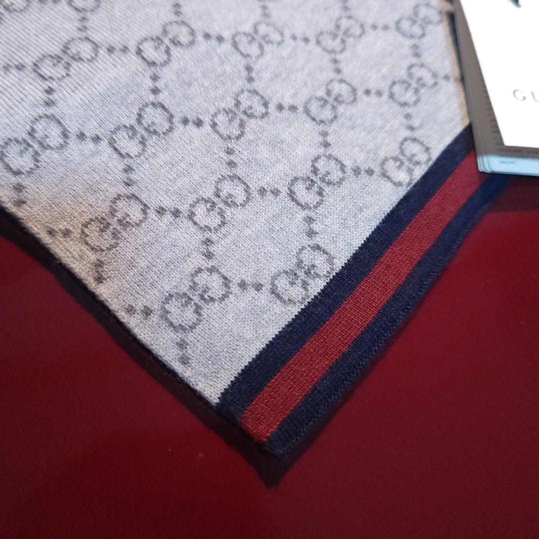 ❤極美品箱付❤GUCCI マフラー ストール スカーフ❤人気ライトグレー❤
