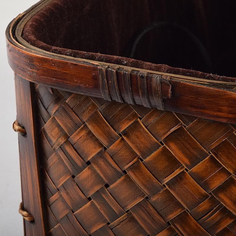 茶道具　御所篭　茶籠　黒楽茶碗　棗など　八点　一式　仕覆付　M　R9459