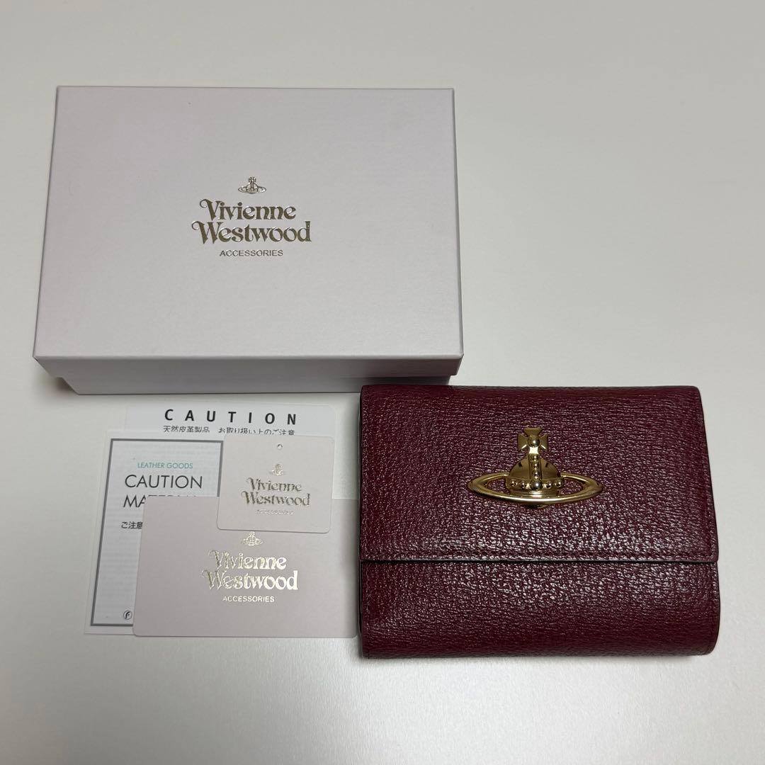 Vivienne Westwood バーガンディ 三つ折り財布