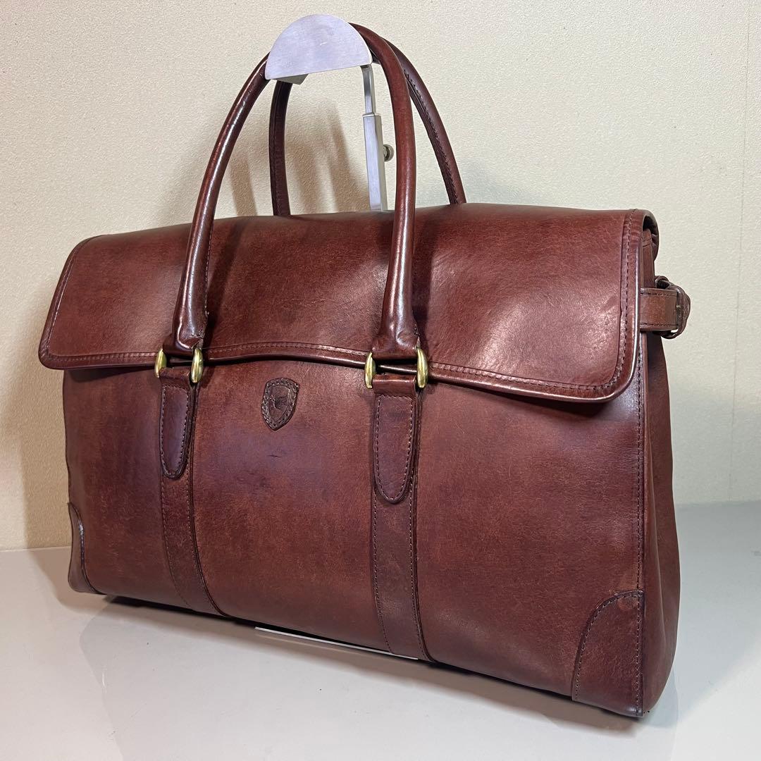 【美品】sot ソット フラップブリーフトートバッグ プエブロレザー ブラウン