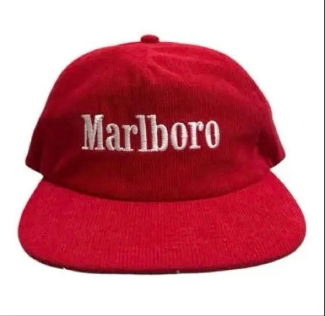 Marlboro コーデュロイキャップ レッド 80s 90s