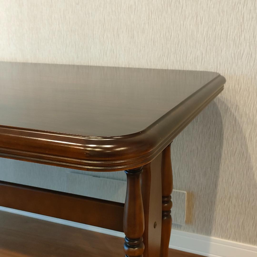 〈美品〉カリモク　コロニアル　ダイニングテーブル　天然木　ろくろ