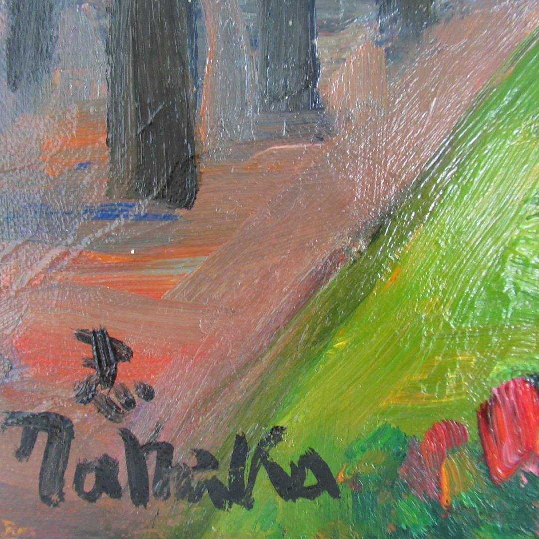 真作　田中忠雄「ルクセンブルグ秋色」F8号　神戸　北海道　宗教画 送料込